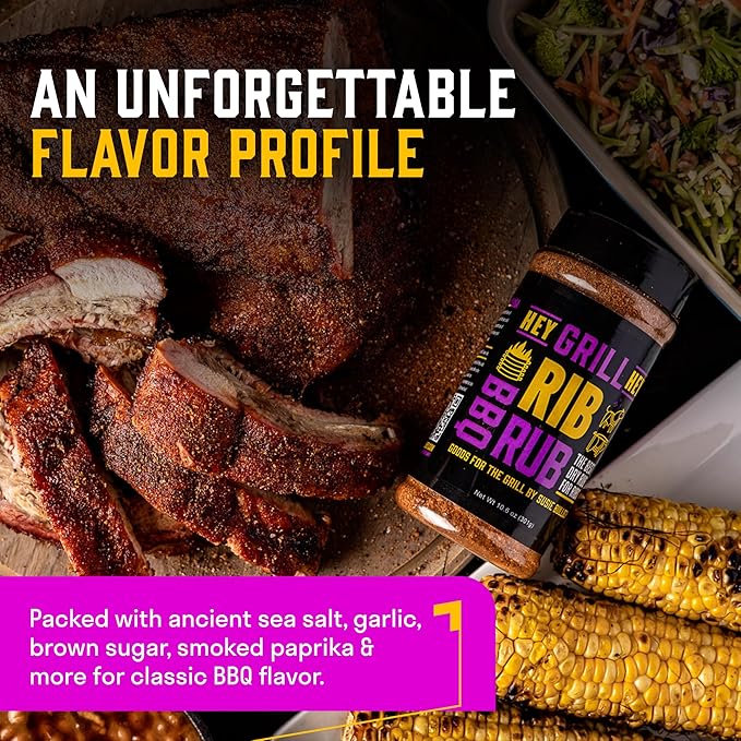 Hey Grill Hey | Rib Rub | BBQ Rub | Rib Seasoning | Beef & Pork Seasoning | BBQ Chicken and More |