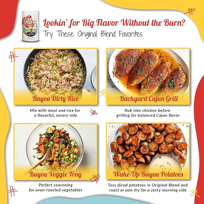 Cajun Two Step - StaleKracker - Variety Bundle - 1 each of Original Seasoning 8oz and Fire