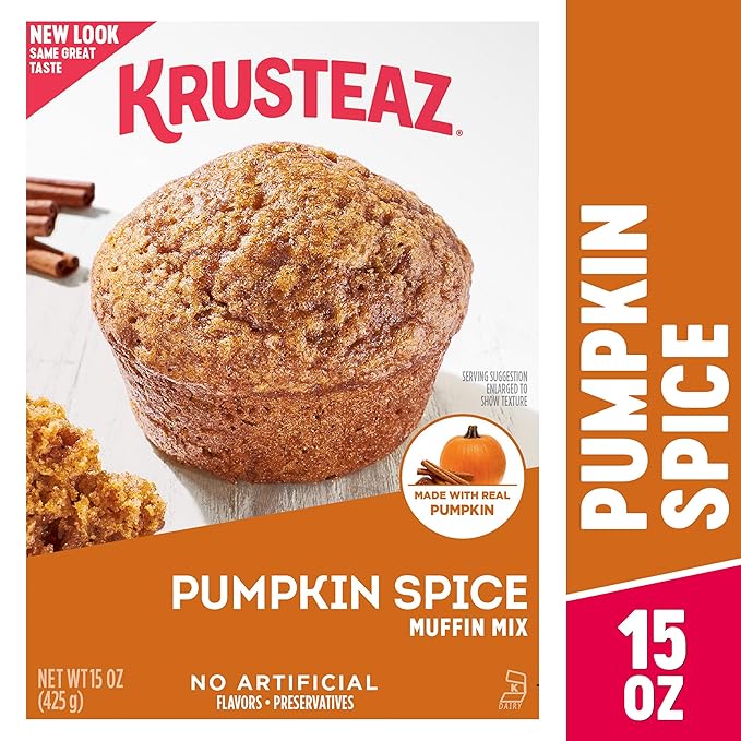 Krusteaz Pumpkin Spice Muffin Mix (15 Ounce (Pack of 6)