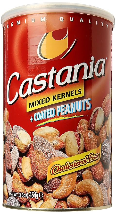 Castania BBQ Lebanese Nuts, Mixed Kernels with Kri Kri, Pistachios, Almonds, Cashews, Hazelnuts, &