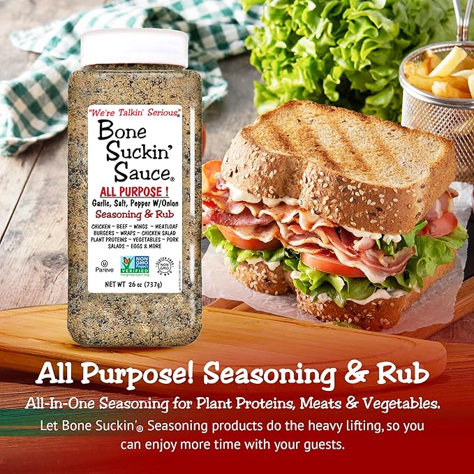 Bone Suckin' Sauce Bulk Seasoning & Rub - Brown Sugar, Garlic, Onion, Spices - Non-GMO