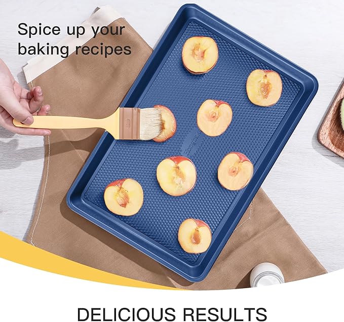 HONGBAKE Baking Sheet Pan Set, Cookie Sheets for Oven, Nonstick Half/Quarter/Jelly Roll Pans with