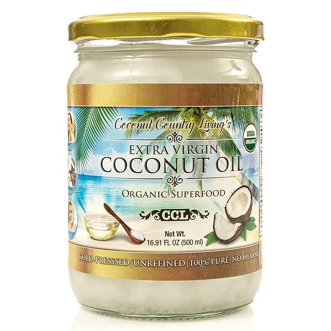 Organic Extra Virgin Coconut Oil - Unrefined Organic Cold Pressed | Ideal For Hair, Skin, Cooking