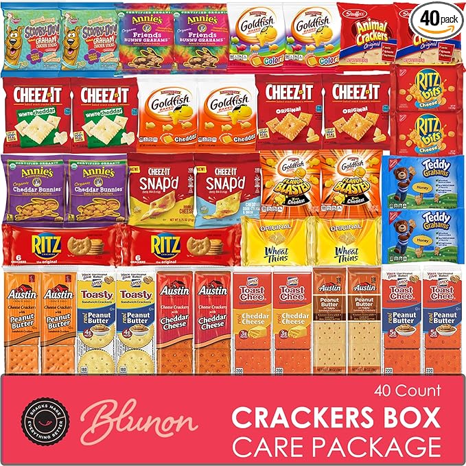 Blunon Wrapped Cracker Variety Pack, 40 Count