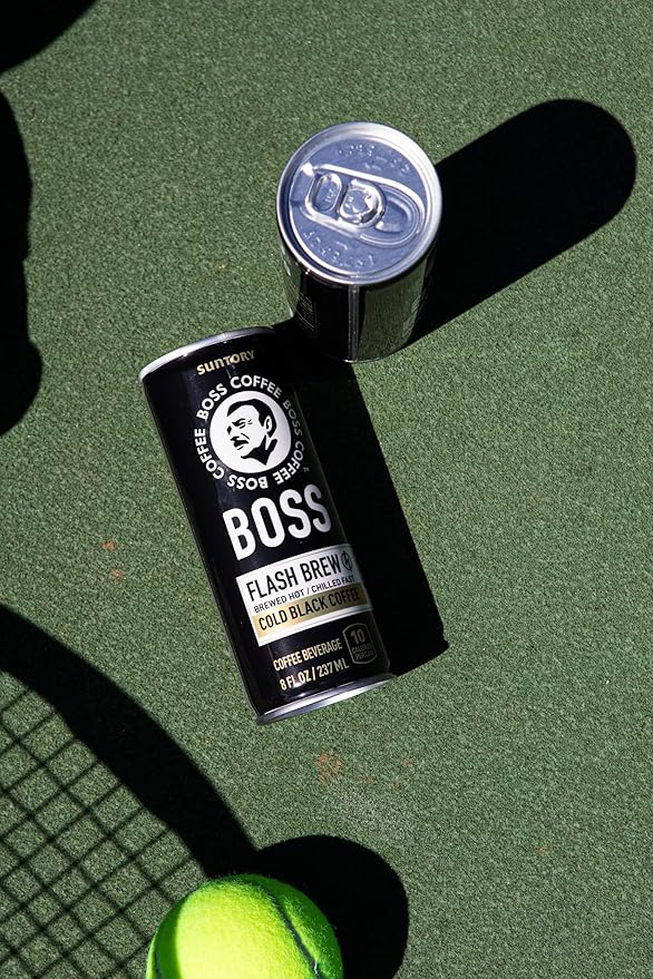 BOSS Coffee by Suntory - Japanese Flash Brew Original Black Coffee, 8oz 12 Pack, Imported from