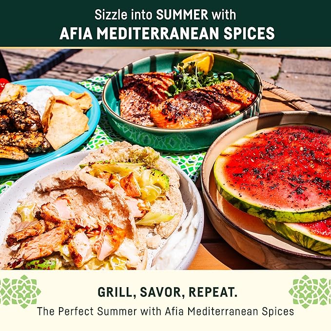 Afia Mediterranean Spice Blends Gift Set | Za?™atar, Baharat & Shawarma Spice | Mediterranean for