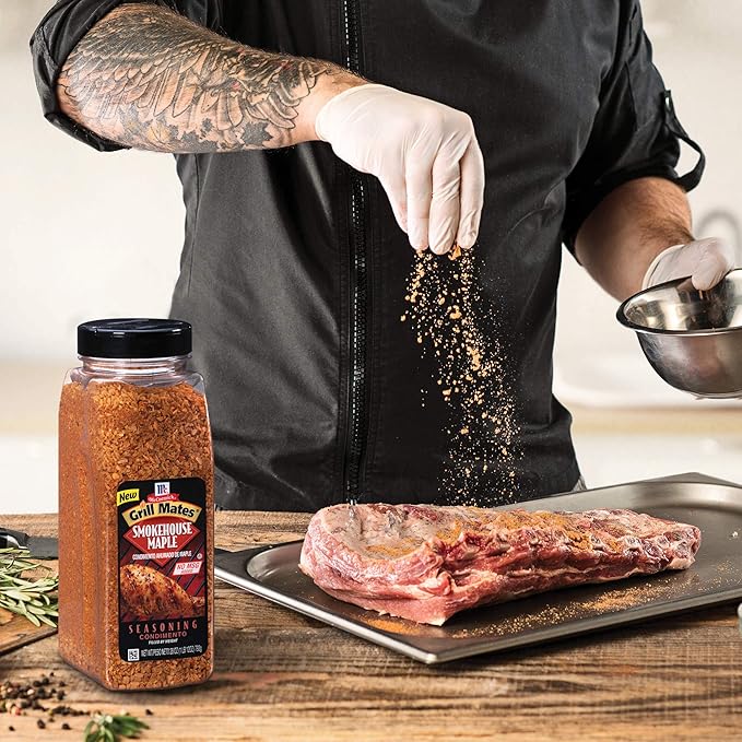 McCormick Grill Mates Smokehouse Maple Seasoning, 28 oz - One 28 Ounce Container of Smokehouse