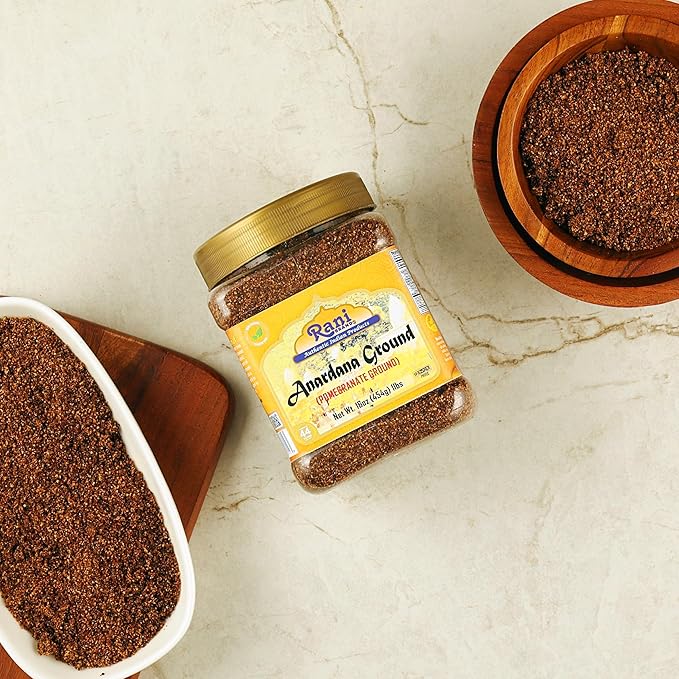 Rani Anardana (Pomegranate) Ground, Indian Spice 16oz (1lb) 454g PET Jar ~ All Natural | No Color |