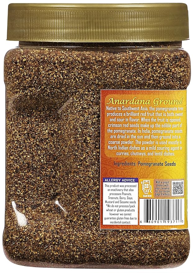 Rani Anardana (Pomegranate) Ground, Indian Spice 16oz (1lb) 454g PET Jar ~ All Natural | No Color |