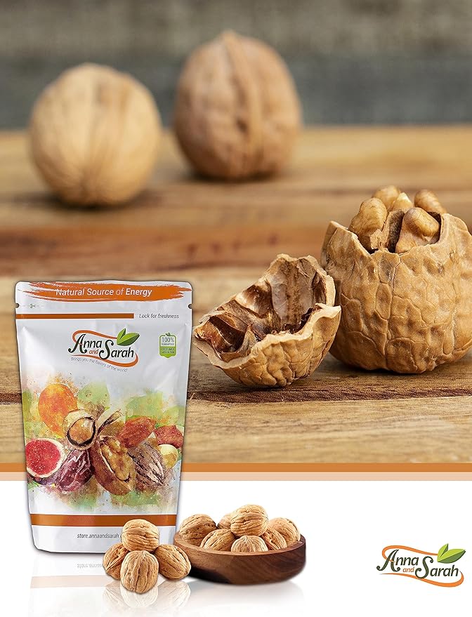Anna and Sarah Walnuts in Shell - New Crop - Jumbo - Chandler - Natural Shells - Not Bleached (2
