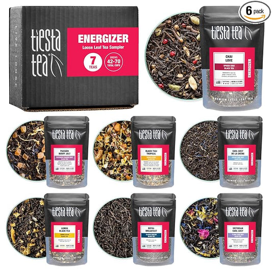 Tiesta Tea - Black Sampler Dry Flight Set, Loose Leaf, High Caffeine, Makes Hot & Iced, Assorted