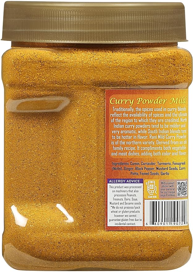 Rani Curry Powder Mild (10-Spice Authentic Indian Blend) 1lb (454g) PET Jar ~ All Natural |