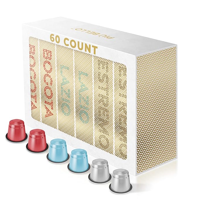 Piu Bello Espresso Coffee Pods for Nespresso Original Machines – Variety Pack – Compatible Capsules