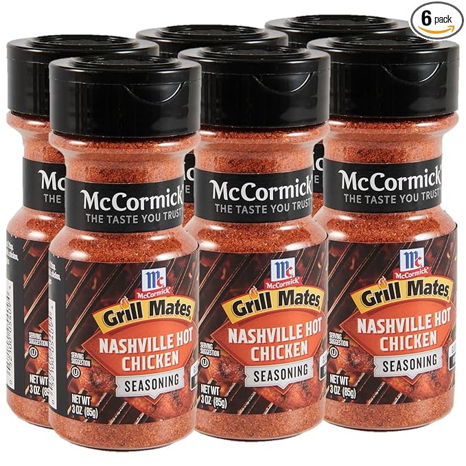 McCormick Grill Mates Nashville Hot Chicken Seasoning, 3 oz (Pack of 6)