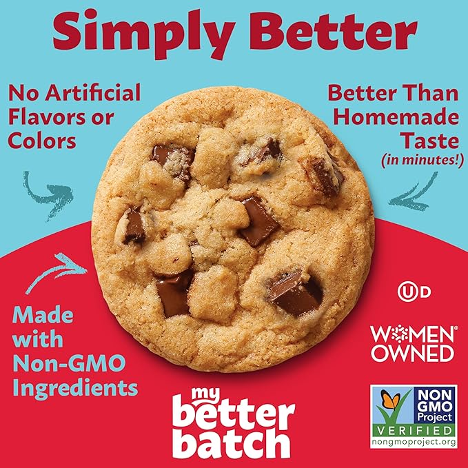 My Better Batch, Chocolate Chip Cookie Mix, Simple Cookie Recipe, Chocolate Chunk Cookies, Makes 16