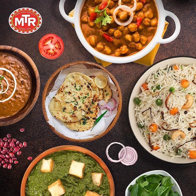 MTR Ready-To-Eat: Maharaja Pack - Assorted Pack of 4 (Chana Masala, Dal makhani, Palak Paneer