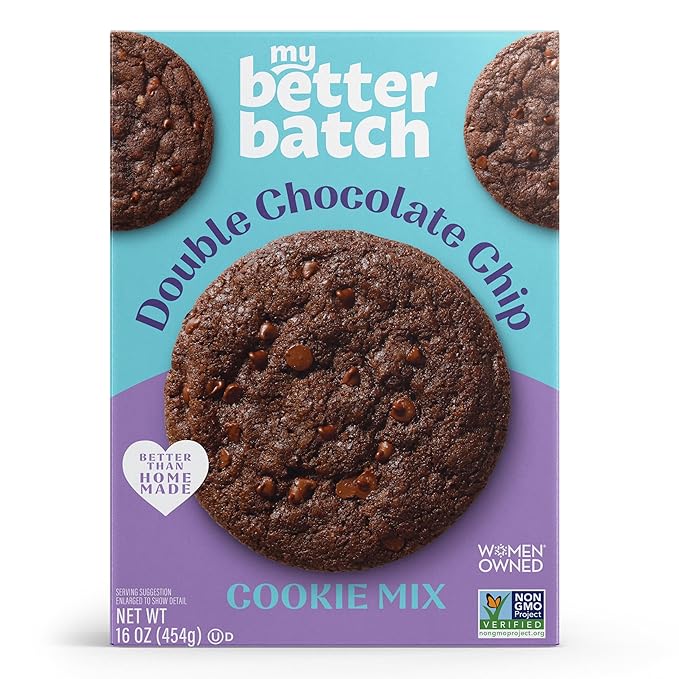 My Better Batch, Double Chocolate Chip Cookie Mix, Simple Cookie Recipe, Double Chocolate Cookies