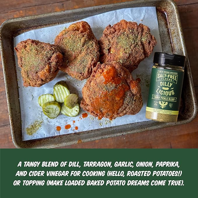 Fire & Smoke Society Salt-Free Dilly Licious Seasoning Blend | All Purpose Seasoning | Chicken
