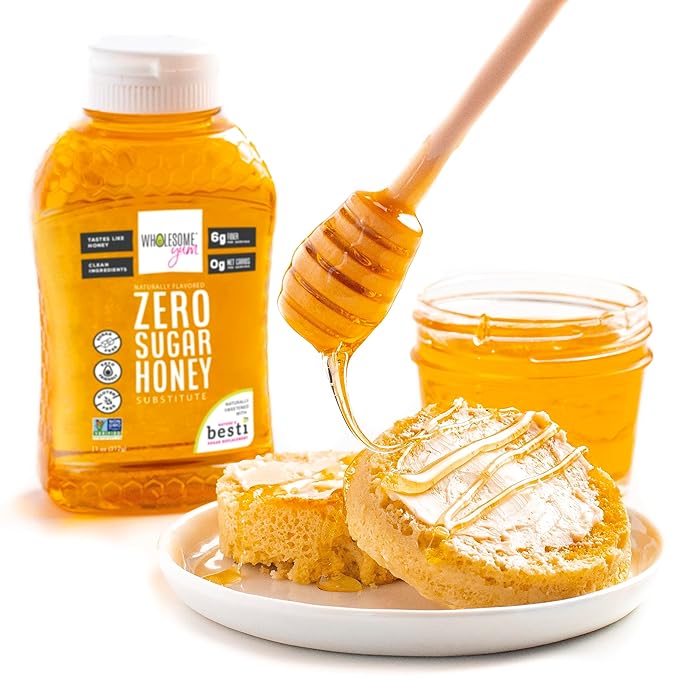 Wholesome Yum Zero Sugar Honey Substitute (2 Pack) - Natural Sugar Free Honey Alternative With Monk