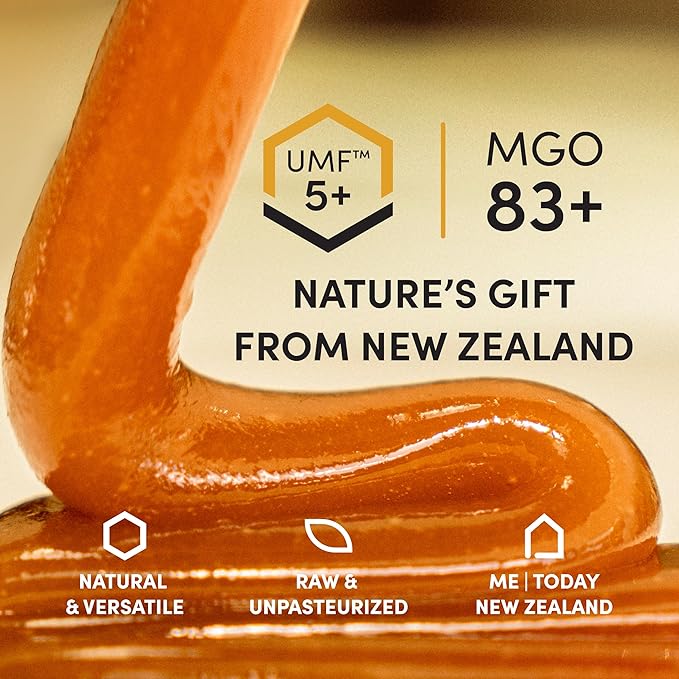 Me Today Manuka Honey UMF 5+/MGO 83+, Organic Manuka Honey Medical Grade from New Zealand, Lab