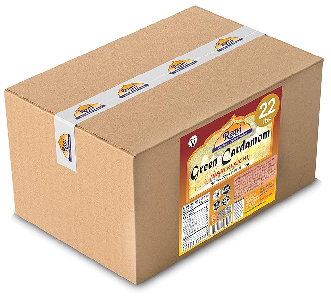 Rani Green Cardamom Pods Spice (Hari Elachi) 352oz (22lbs) 10kg Bulk Box ~ All Natural | Vegan |