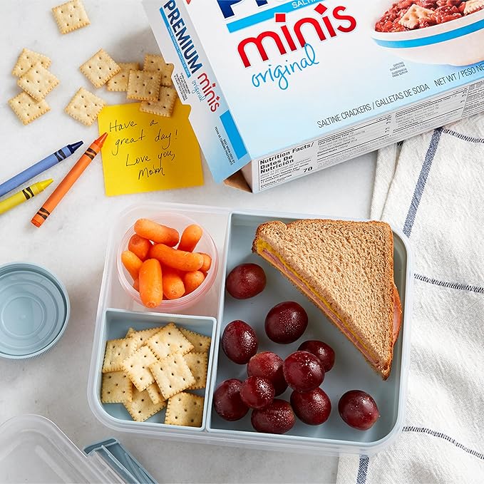 Premium Saltine Crackers Variety Pack, 2 Mini and 2 Soup & Oyster Crackers, Lunch Snacks, Bulk