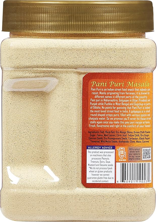 Rani Pani Puri Masala (14-Spice Blend for Indian Spicy Water) 24.5oz (1.54lbs) 700g PET Jar ~ All