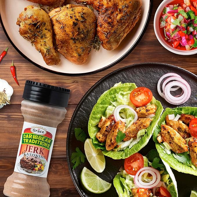 Grace Caribbean Traditions Jamaican Jerk Seasoning Dry Rub - 2 Pack - Jerk Seasoning Marinade