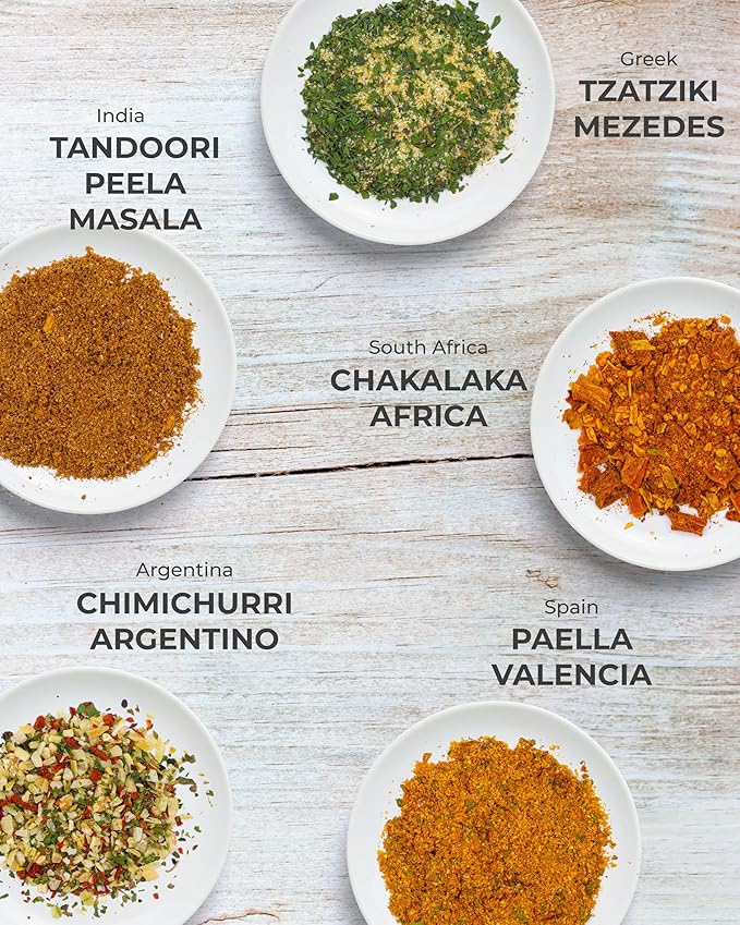 TIMBER TASTE® World Spice Gift Set - Collection of Gourmet International Spice Blends - World