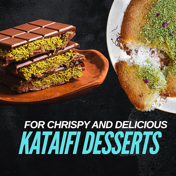 Lushpantry Kataifi Dough, Dried and Chopped for Dubai Chocolate, Kunafa & Baklava, Kataifi Shredded