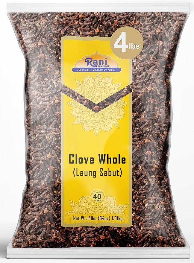Rani Cloves Whole (Laung) 64oz (4lbs) 1.81kg Great for Food, Tea, Pomander Balls and Potpourri