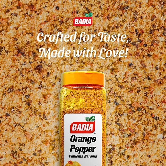 Badia Orange Pepper Seasoning, 26 oz - Pepper, Garlic & Onion, Zesty Citrus Blend for Chicken