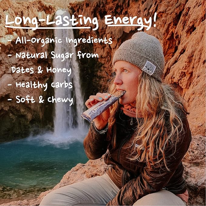 BAR-U-EAT Gluten-Free, Organic, Soft & Chewy Energy Bar. Real Food | Seed Oil Free | No Artificial