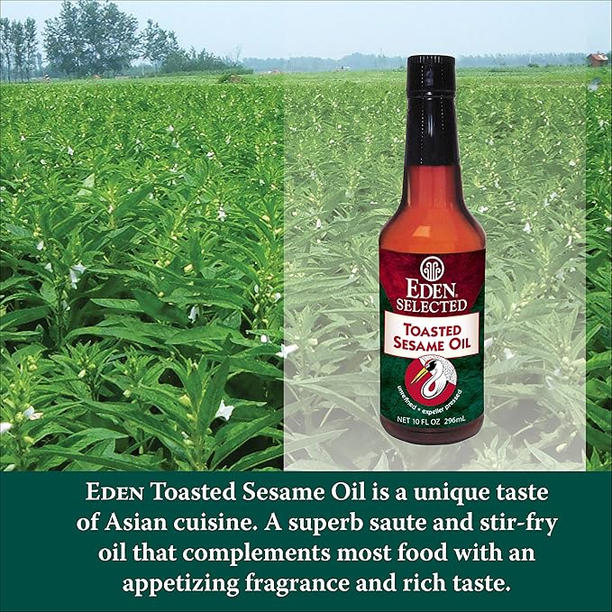 Eden Toasted Sesame Oil, Unrefined, Expeller Pressed, Product of Japan, Non-GMO, 10 fl oz