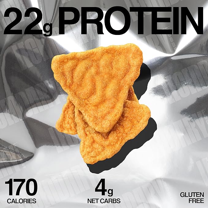 Legendary Foods Cheesy Nacho Protein Chips – Popped Tortilla Style – 22g High Protein, 4g Net