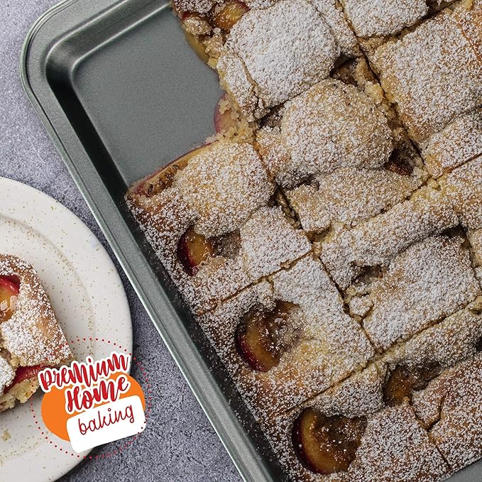 Boxiki Kitchen Non-Stick Baking & Cookie Sheet Pan Non-Toxic 11x14 Inch Rimmed Carbon Steel Baking