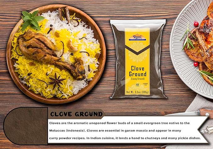 Rani Cloves Powder (Laung) Indian Spice 3.5oz (100g) ~ All Natural, Gluten Friendly | NON-GMO |