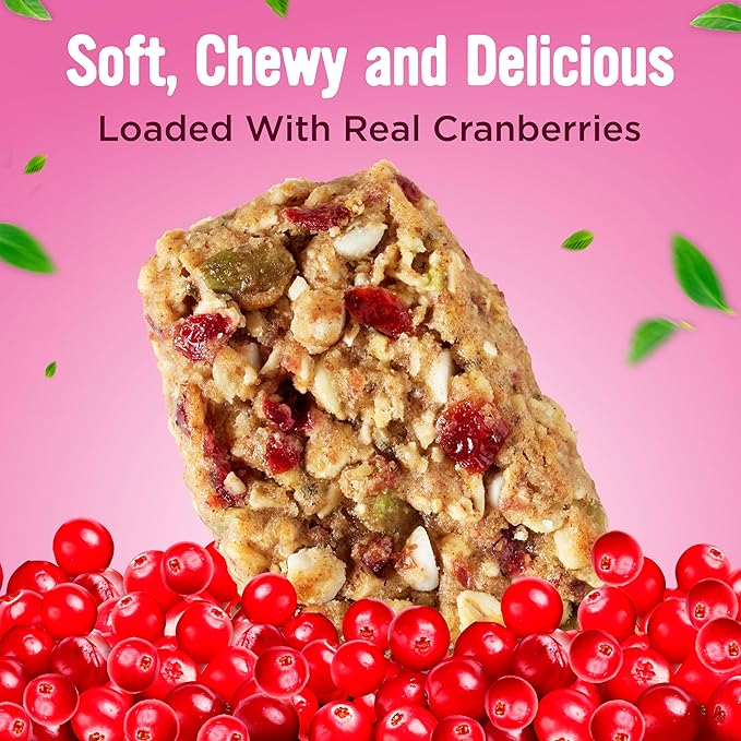 Cooper Street Oatmeal Cranberry Granola Bakes (12 pack) - Individually Wrapped Soft and Chewy