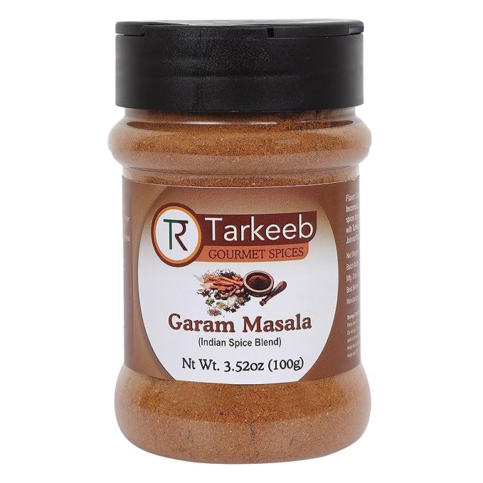 Tarkeeb Garam Masala Indian 15-Spice Blend 3.52 oz (100g) Shaker Top PET Jar ~ All Natural | Vegan