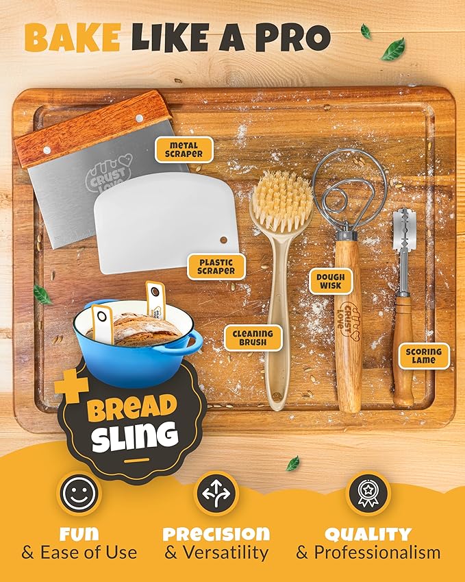 Dutch Oven for Bread Baking - incl. Sourdough Bread-Baking Supplies like Banneton Bread-Proofing