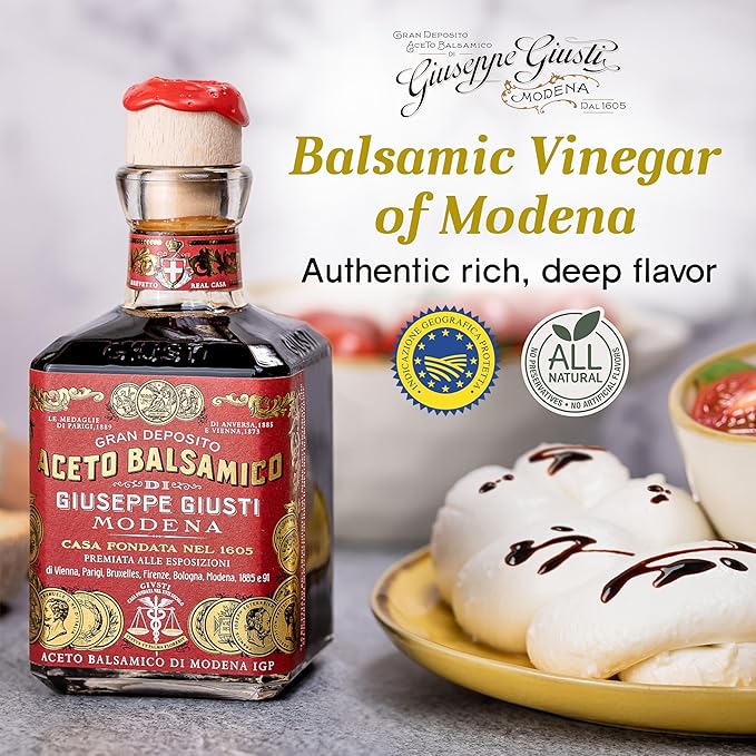 Bellina Gourmet Balsamic Gift Set - Bread Dipping Set with Giuseppe Giusti Balsamic Vinegar of