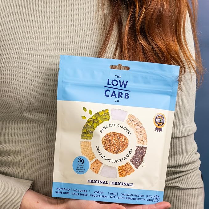 Super Seed Crackers, Gluten Free & Keto Friendly Healthy Snacks, Vegan, Zero Sugar, Paleo &