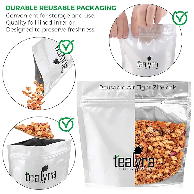 Tealyra - Fuzzy Peach - Carrot - Pineapple - Apple - Fruity Herbal Loose Leaf Tea - Caffeine Free