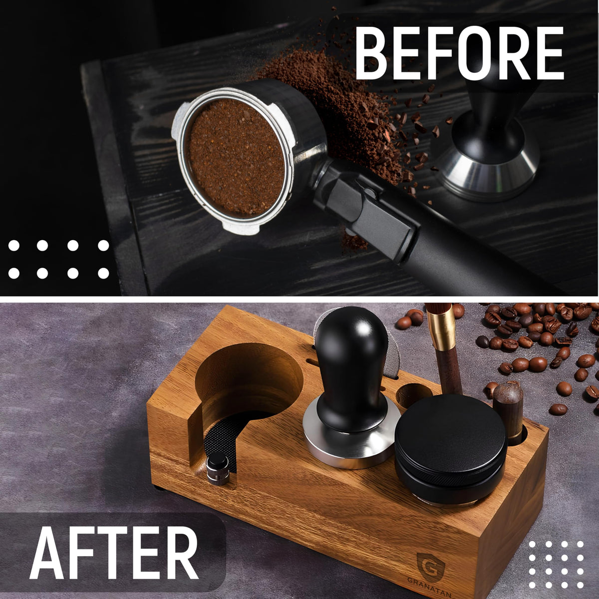 Espresso Tamping Station for 54 mm and 58 mm Portafilters