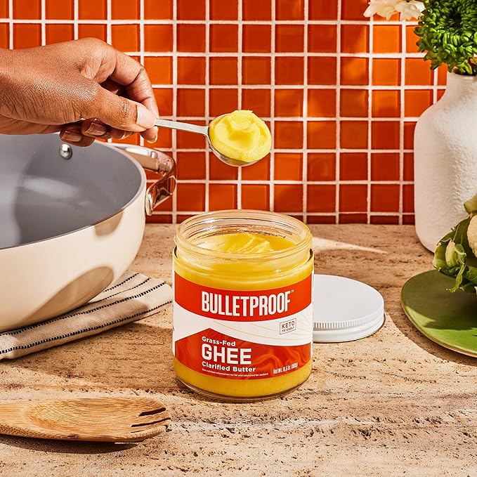 Grass Fed Ghee, 13.5 Oz, Bulletproof 100% Grass Fed, Pasture Raised Clarified Butter Fat, Keto