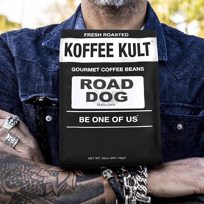 Koffee Kult Road Dog Dark Roast Coffee Beans (whole bean, 32oz)