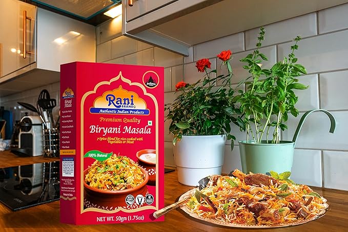 Rani Biryani Masala Curry (7-Spice Blend for Indian Rice Dishes, Pullao/Pilau) 1.75oz (50g) ~ All