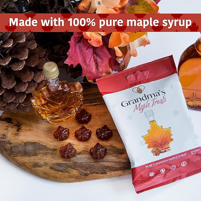 Grandma's For Bees | Traditional Maple Treats | 80g X Pack of 4