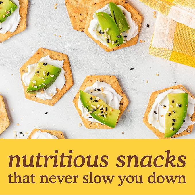 Simple Mills Organic Seed Crackers, Everything - Gluten Free, Vegan, Healthy Snacks, Paleo