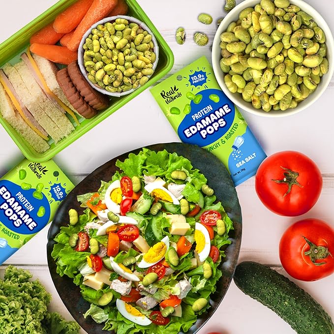 Crunchy roasted Edamame Beans snack (10 Pack sea salt) high Protein snack dry roasted edamame.